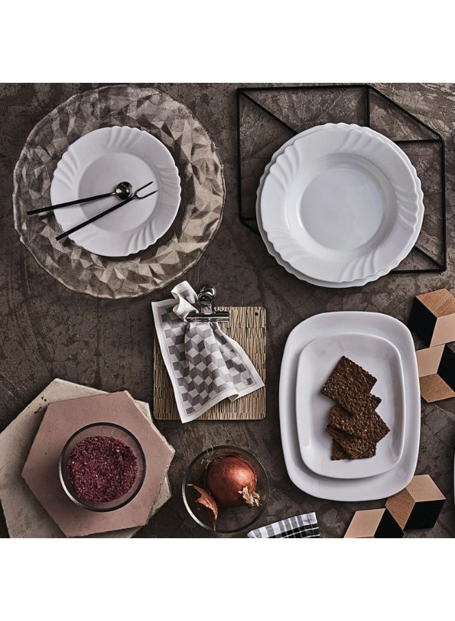 Bormioli Rocco Ebro Opal Glass Dinnerware Set - 19 Piece Set - Image 4