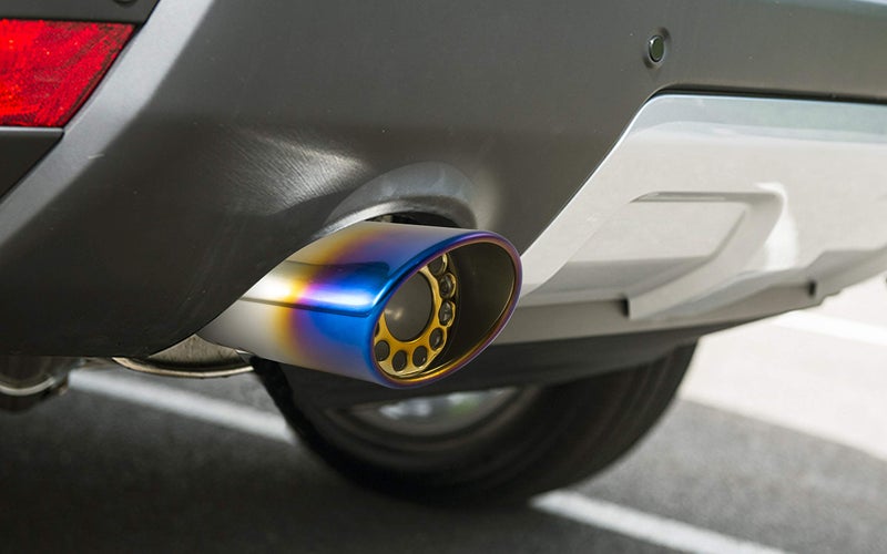 Automaze Universal Fit Car Straight Burnt Round Shaped Exhaust Dual Twin Tail Muffler Tip Pipe 63mm, Model-B145 - Image 3