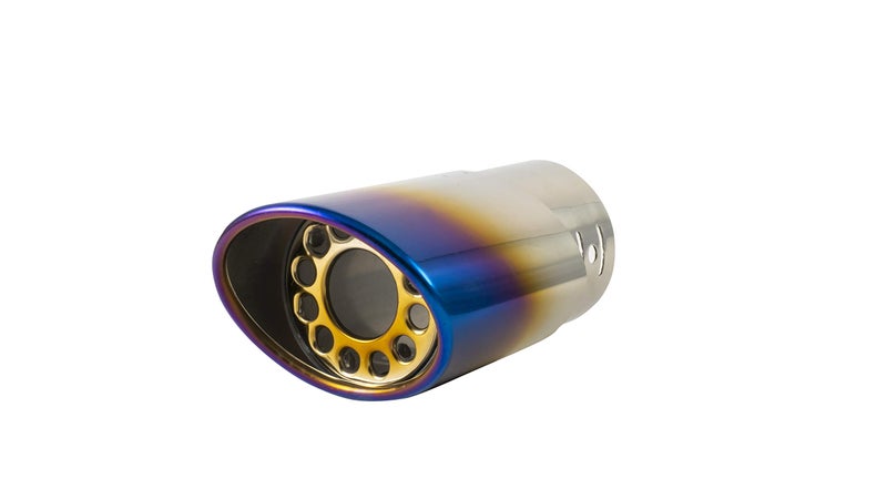 Automaze Universal Fit Car Straight Burnt Round Shaped Exhaust Dual Twin Tail Muffler Tip Pipe 63mm, Model-B145 - Image 4
