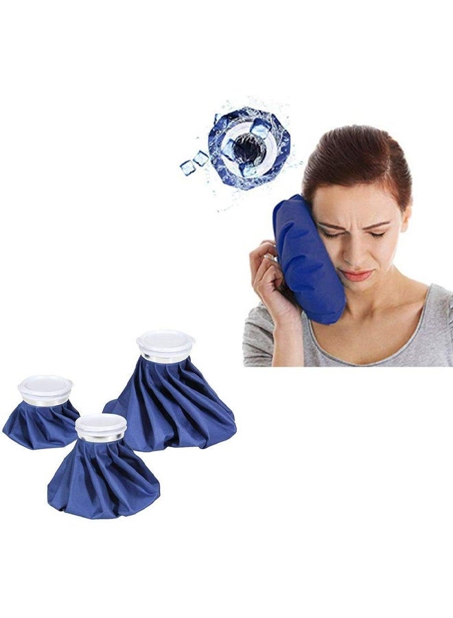 DUNISO 3 Pcs Ice Bag Packs, Reusable Ice Bag Hot Water Bag，Waterproof, Leak Proof, Durable，for Injuries, Hot & Cold Therapy and Pain Relief, 3 Sizes, Large (11"), Medium (9"), Small (6") - Image 1