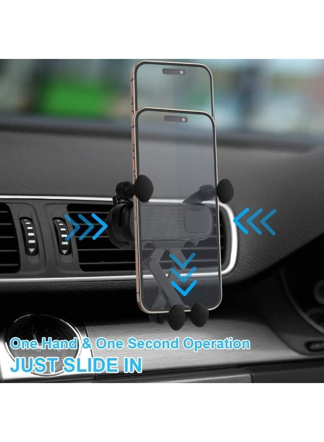 Phone Mount Holder for Car Vent, Upgrade Gravity Car Phone Holder Mount, Never Blocking Air Vent Clip Cell Phone Holder - Image 2