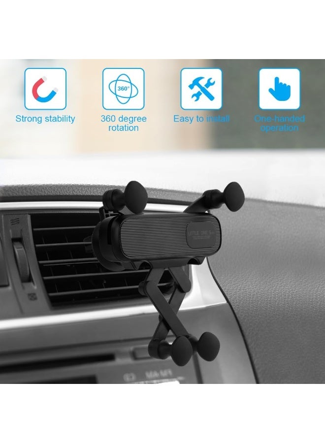 Phone Mount Holder for Car Vent, Upgrade Gravity Car Phone Holder Mount, Never Blocking Air Vent Clip Cell Phone Holder - Image 3