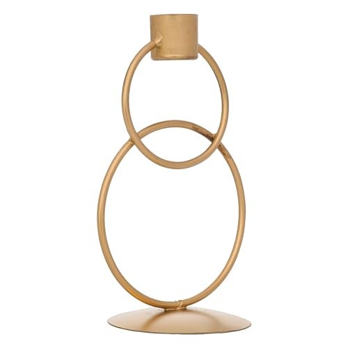 Webelkart Premium Decorative Rings Candlestick Holder for Home and Dining Table Decor/Tealight Candle Holder for Home and Office Decor - (6.5 inches Gold) (Pack of 1) - Image 5
