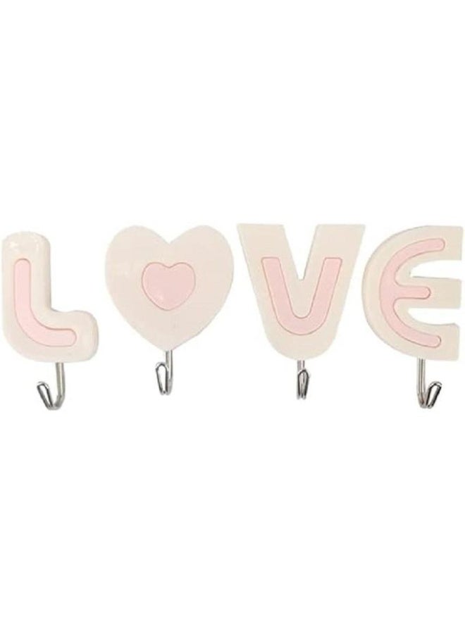 شماعة شكل love تحتوى على ٤ هوك - Image 4