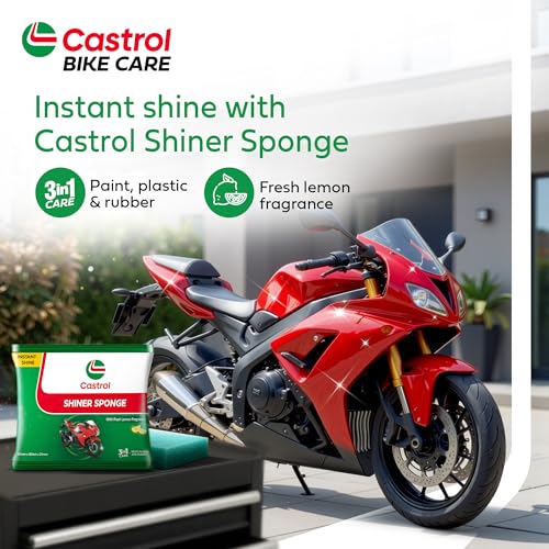 Castrol Shiner Sponge | Freshness of Lemon | Pack of 10 | Enhanced Shine for Cars and Bikes - Image 2