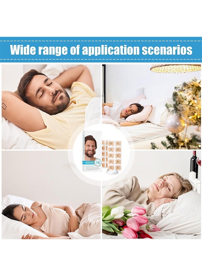 HaHaHai 30 Count Nasal Strips, Anti Snoring Strips,Breathing Nasal Strips, Anti Snoring Strips, Intake Breathing Nasal Strip Magnetic Nose Strips Anti Snoring Nose Strips Safe and Effective Nose Plaster Breathe Freely for Better Sleep（WHITE）  - Image 5