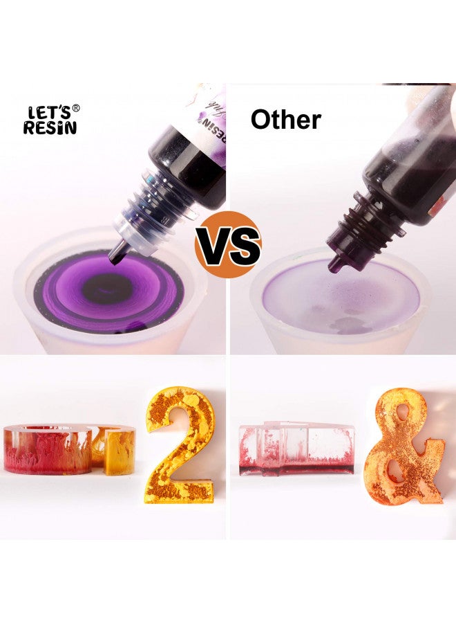 LET'S RESIN حبر كحولي لراتنج الإيبوكسي مجموعة حبر كحولي مركزة LET'S RESIN، 26 لون نابض بالحياة حبر راتنج كحولي، صبغة راتنج كحولي لفن الراتنج، أكواب، راتنج إيبوكسي (كل 0.35 أونصة) - Image 2
