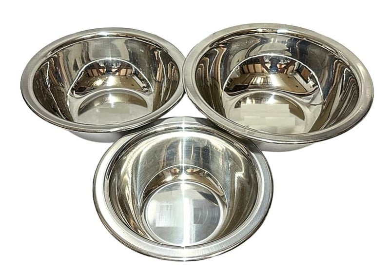 Dynore Stainless Steel Serving Bowl Set with Lid Heavy Gauge Kitchen Serving Bowl Set with Lid Set of 3 Pcs 500, 750 and 1000 ml - Image 3