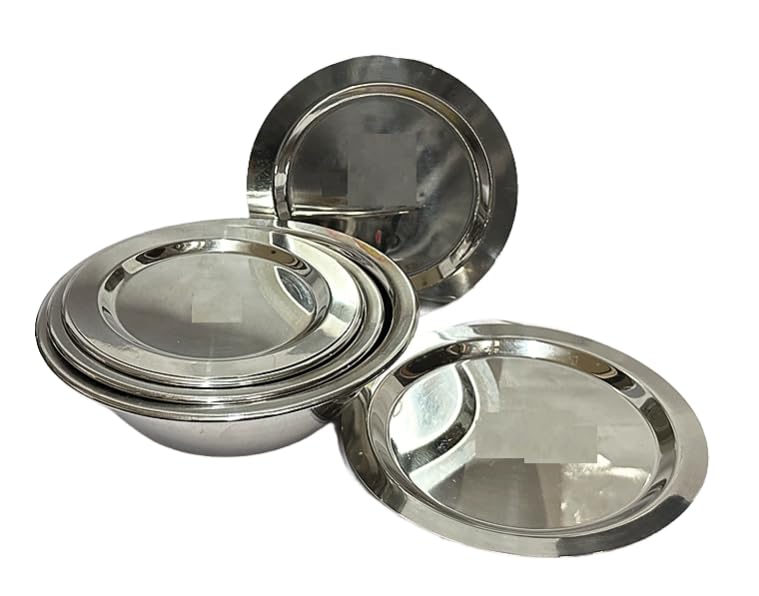 Dynore Stainless Steel Serving Bowl Set with Lid Heavy Gauge Kitchen Serving Bowl Set with Lid Set of 3 Pcs 500, 750 and 1000 ml - Image 1