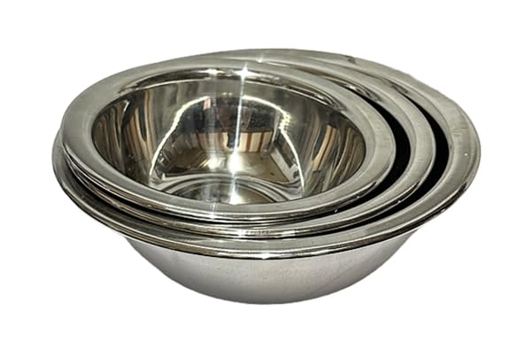 Dynore Stainless Steel Serving Bowl Set with Lid Heavy Gauge Kitchen Serving Bowl Set with Lid Set of 3 Pcs 500, 750 and 1000 ml - Image 2