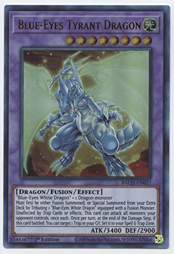 Yugioh BlueEyes Tyrant Dragon BACHEN037 Ultra Rare 1st Edition - Image 1