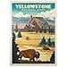 MyPuzzle.com MyPuzzle Yellowstone National Park Old Faithful Inn Bisons Vintage Poster Premium 500 Piece Jigsaw Puzzle for Adults - Image 2