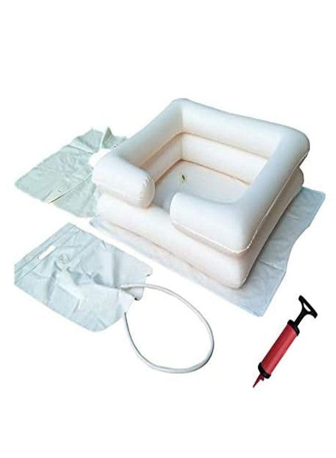 Fanwer Inflatable Bedside Shampoo Set with Water Bag and Waterproof Shawl. Wash Hair in Bed for Children, the Elderly, Pregnant Women, Post-surgery or Bedridden Patients. Water Bag Capacity 2.1 Gallons (8L) - Image 4