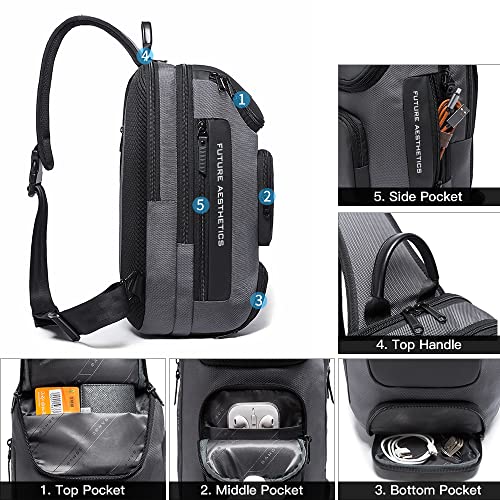 BANGE Sling Bag, Waterproof Shoulder Bag for Men, Casual Sports Sling Bag, Every Day Bag for Men… - Image 3