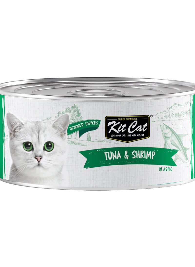 كيت كات - قطع تونة منزوعة العظم مع روبيان ٨٠ غرام (عبوة من ٤ قطع)