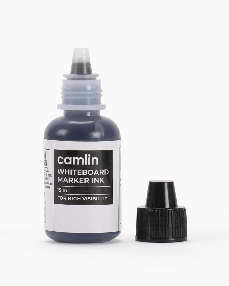 Camlin Kokuyo White Board Marker Ink - Black (15ml) Pack of 10 - Image 2