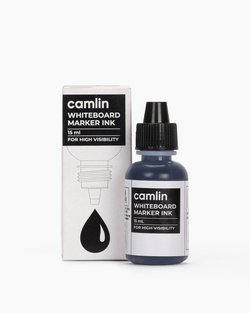 Camlin Kokuyo White Board Marker Ink - Black (15ml) Pack of 10 - Image 1