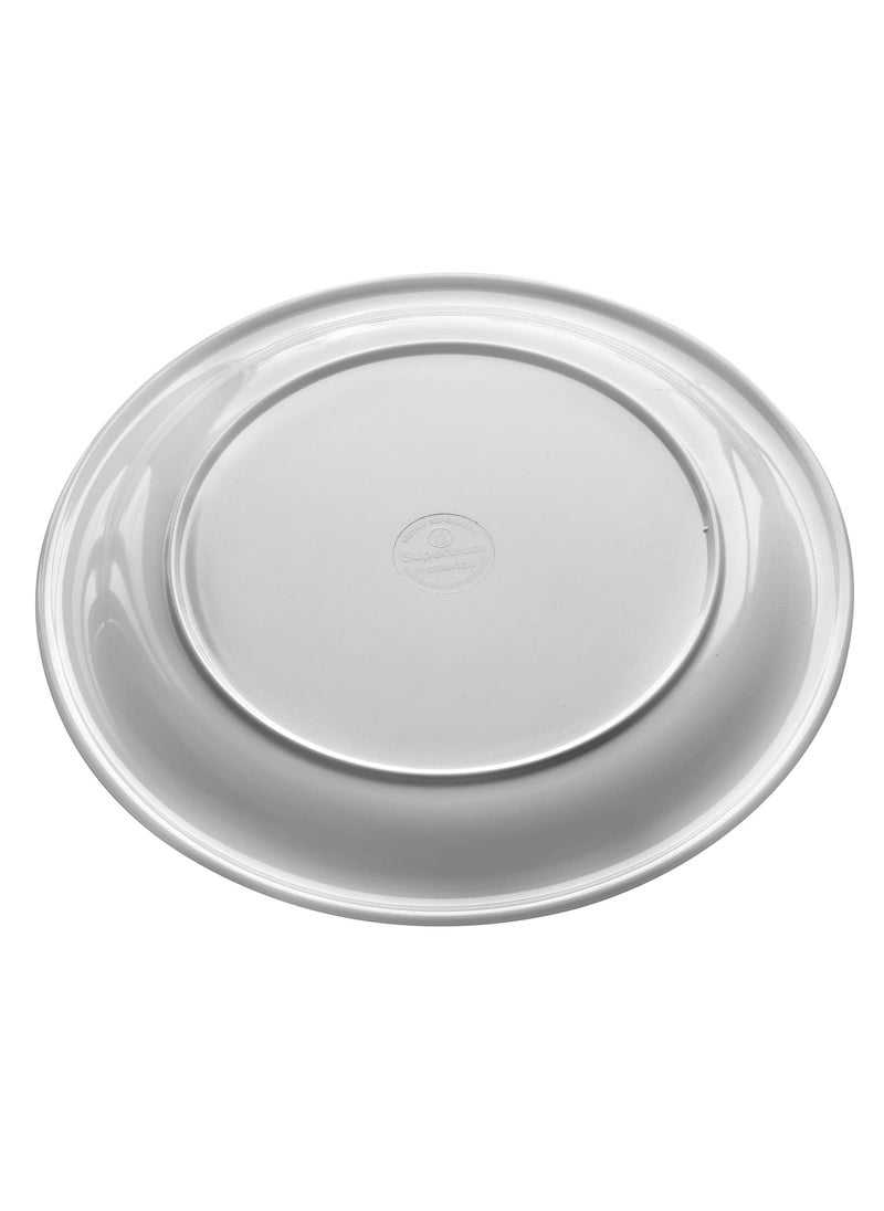 Superware Superware | Pure Melamine | Buffet Plate Set – Silver Lace 12.5” (6 nos.) | Stain Free, Glazed Finish  - Image 5