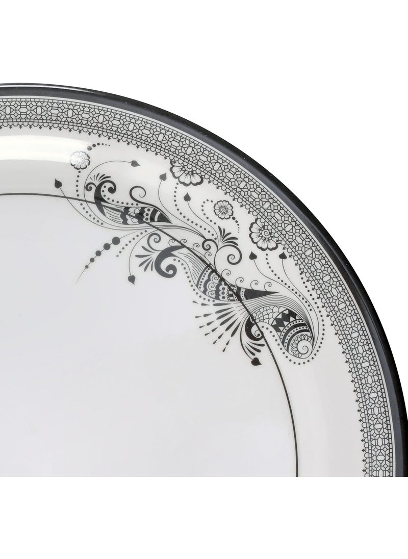 Superware Superware | Pure Melamine | Buffet Plate Set – Silver Lace 12.5” (6 nos.) | Stain Free, Glazed Finish  - Image 4