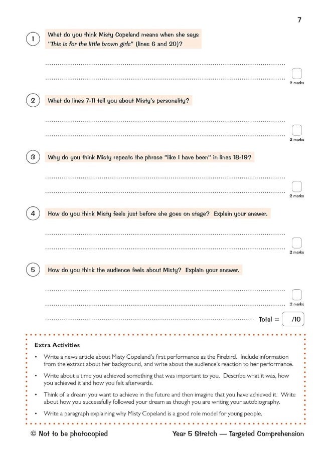 New KS2 English Targeted Question Book: Challenging Reading Comprehension - Year 5 Stretch (+ Ans)  - Image 5