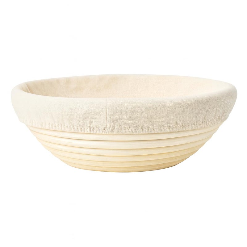 Saint Germain Bakery Premium Round Bread Banneton Basket with Liner - Perfect Brotform Proofing Basket for Making Beautiful Bread (9 inch) - Image 2