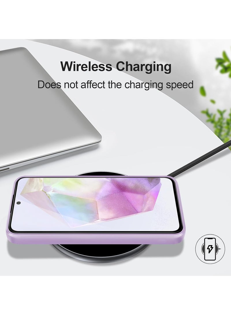 Denx Silicone Case for Samsung Galaxy A35, Soft Silicone Slim Case Light weight, Shockproof Cover, Anti fingerprint Case, Designed For Samsung Galaxy A35 (Light Purple) - Image 3