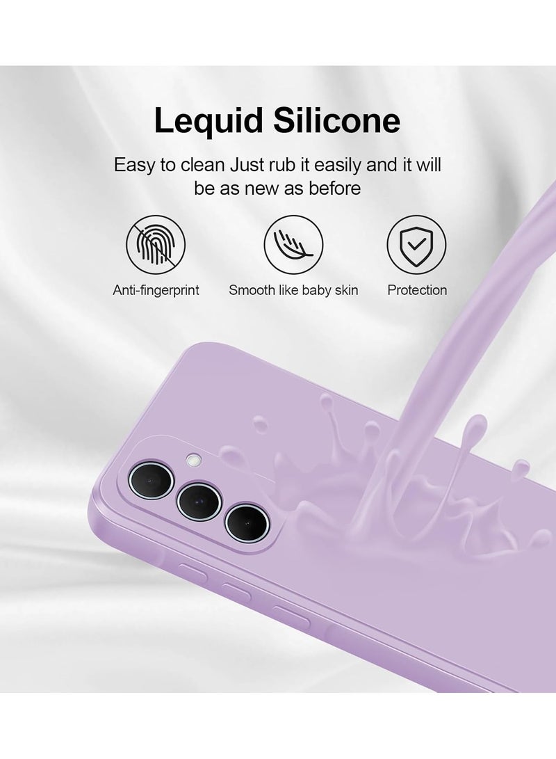 Denx Silicone Case for Samsung Galaxy A35, Soft Silicone Slim Case Light weight, Shockproof Cover, Anti fingerprint Case, Designed For Samsung Galaxy A35 (Light Purple) - Image 4