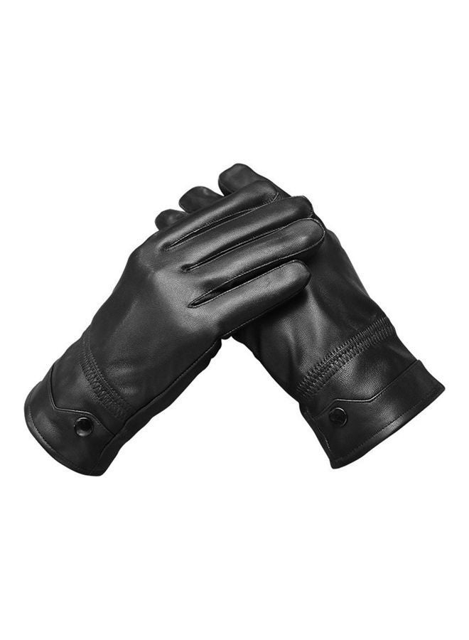 NIBEMINENT Men Winter Water Resistant Sheepskin Leather Gloves XL - Image 1