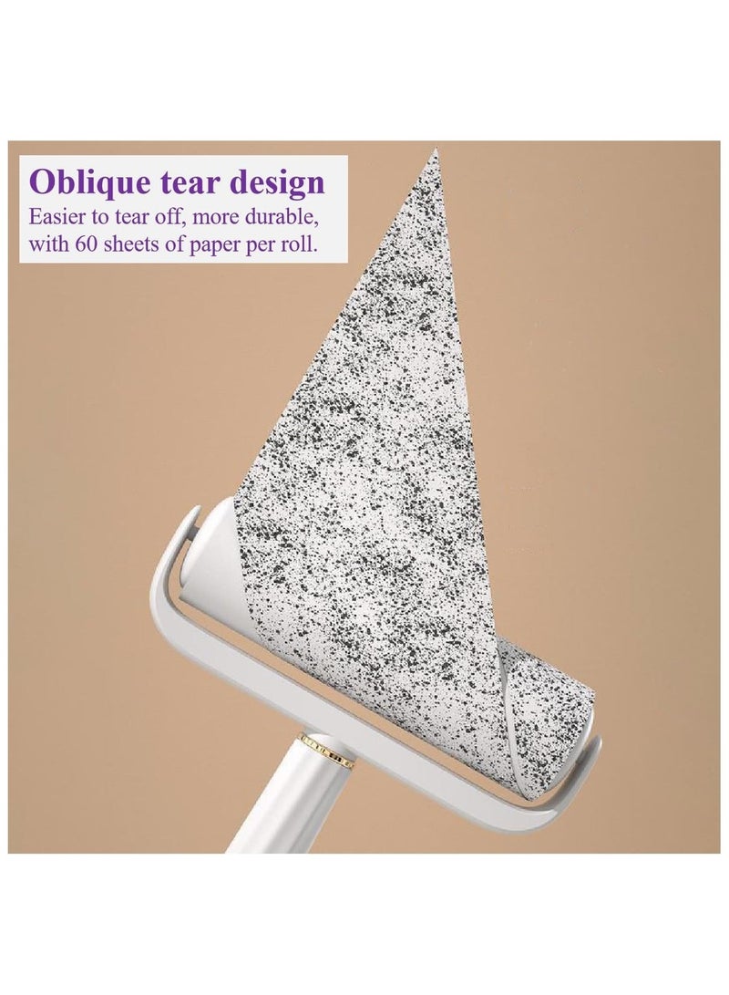 Lint Roller Sticky Reusable Lint Remover 240 Sheets(1 Durable Handles and 4 Replaced Rollers) For Clothes,Sheet,Sofa,Carpets,Pet hair,Dog/Cat/Bird hair,Dust,Lint Removal - Image 4