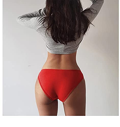 Fashiol Women's Low Waist Bikini Beach Wear Panties Thong Summer Hipster Panty (30, Red) - Image 2