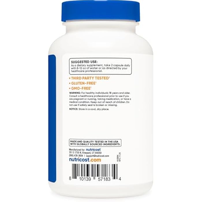 Nutricost Triple Magnesium Complex (300mg, 120 Capsules) - from Di-Magnesium Malate, Bisglycinate and Citrate, 60 Servings - Image 5