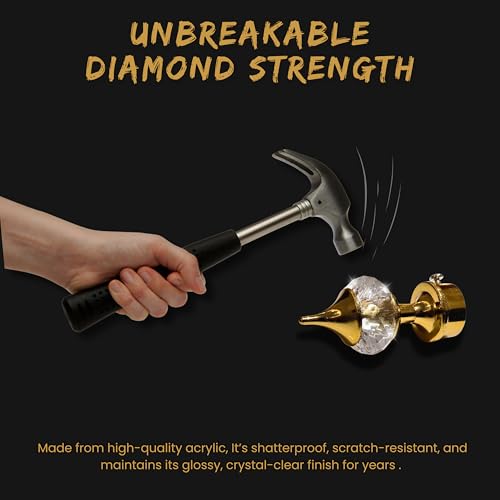 GLOXY ENTERPRISE Aluminium Single Diamond Curtain Brackets Parda Holders with Support Fittings 1 Inch Rod Pocket Finials Designer Door and Window (Golden 6 Pair) - Image 4