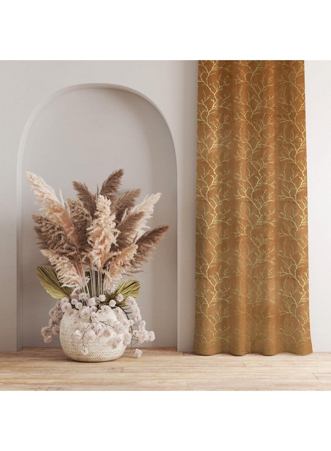 Homefab India Velvet Curtains Room Darkening - Door 7 feet, Pack of 2 Panels, Beige - Image 3