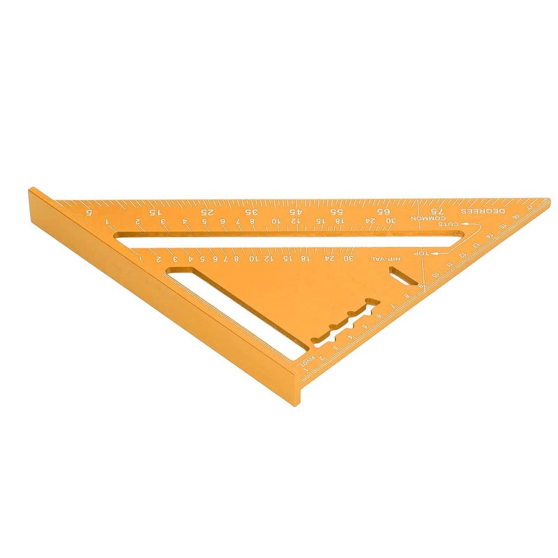 Gold Aluminum Alloy Woodworking Ruler For Precise Measurements - Image 1