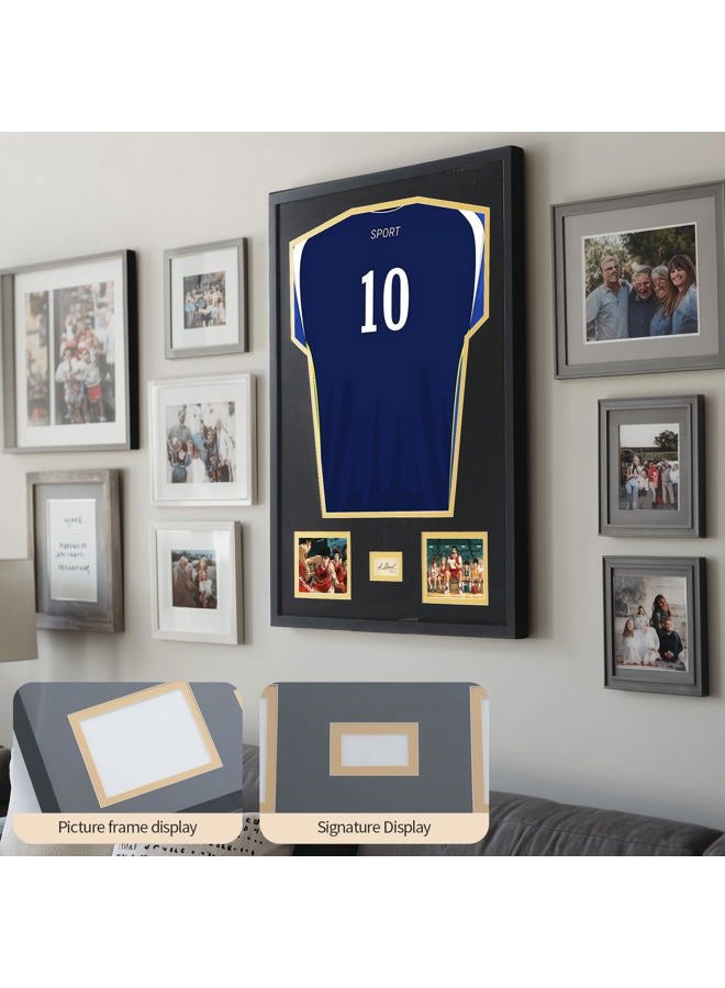 Nice C Jersey Frame Display Case, Jersey Frame With Photo Slots, Shirt Display Shadow Box, Signature Display Slot, 98% UV Protection, Football Basketball Soccer (1 Pack) - Image 4