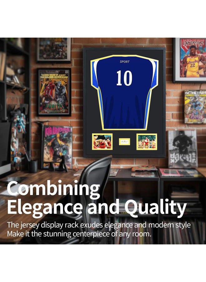 Nice C Jersey Frame Display Case, Jersey Frame With Photo Slots, Shirt Display Shadow Box, Signature Display Slot, 98% UV Protection, Football Basketball Soccer (1 Pack) - Image 2