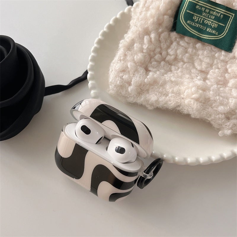 Ins Korean Style Black and White Curve Airpods New 3 Generation Protective Cover for Apple Wireless Bluetooth Headset Pro2 Generation - Image 4
