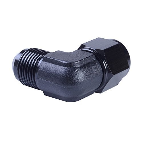 SYKRSS 4AN Aluminum Anodize Finish Male/Female 90 Degree Flare Bulkhead Fitting Adapter AN-4 Black - Image 4