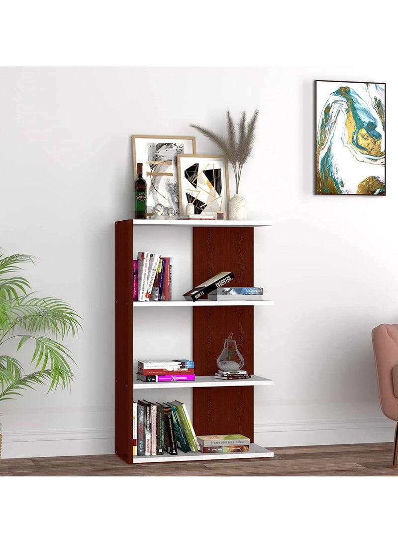 MODERN HOME Wooden Bookcase with 4 Shelves – 110 cm, Black, for Living Room, Bedroom & Office - Image 3