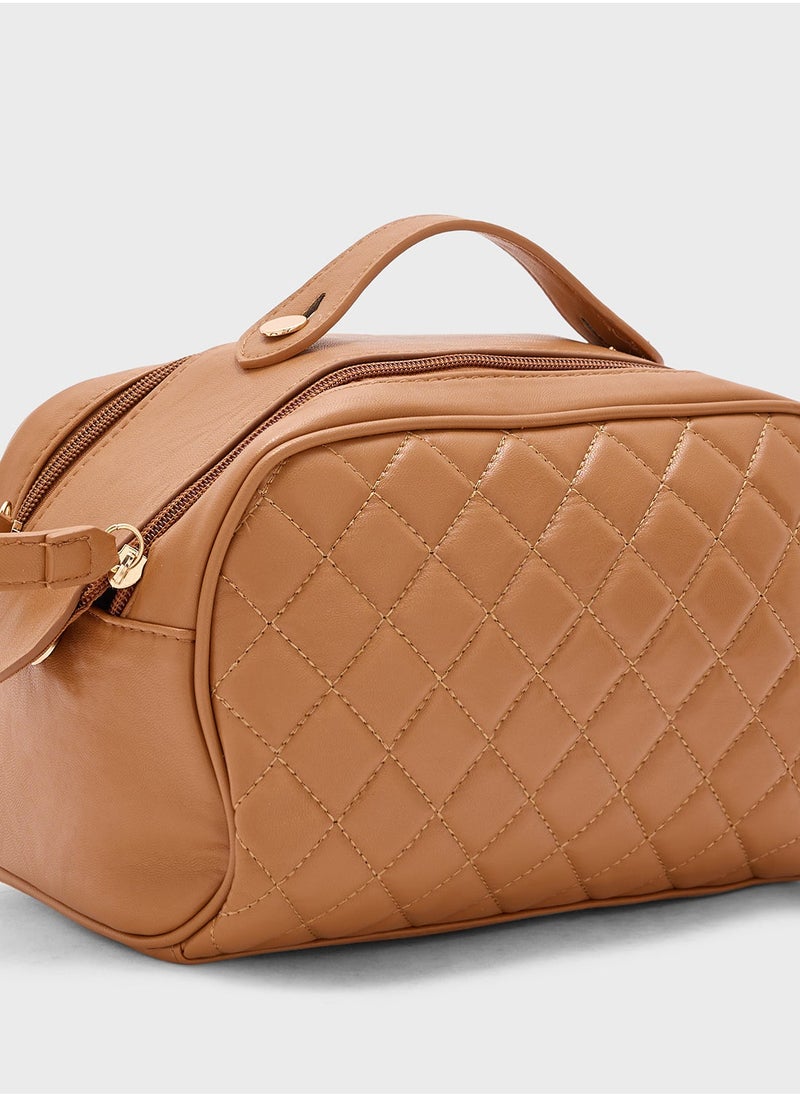 ELLA Quilted Cosmetic Bag - Image 5