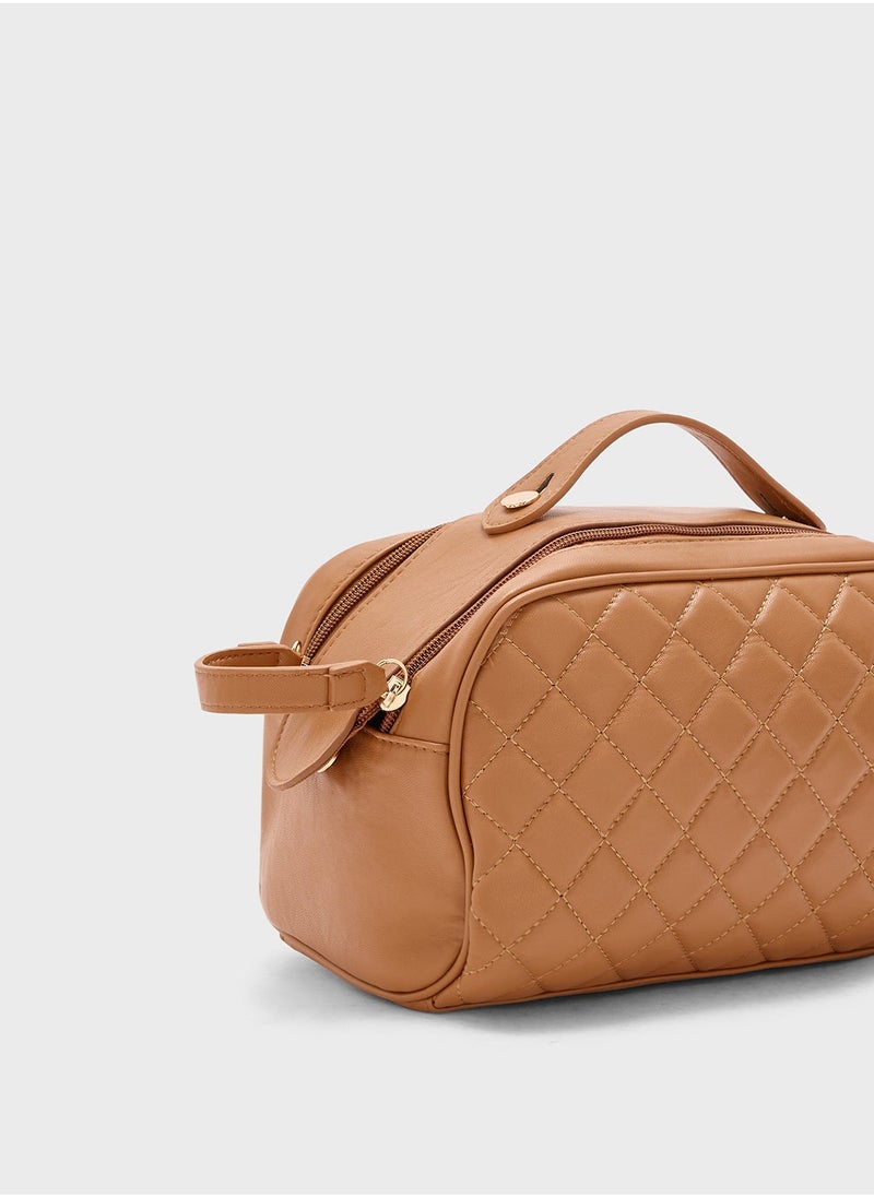 ELLA Quilted Cosmetic Bag - Image 4
