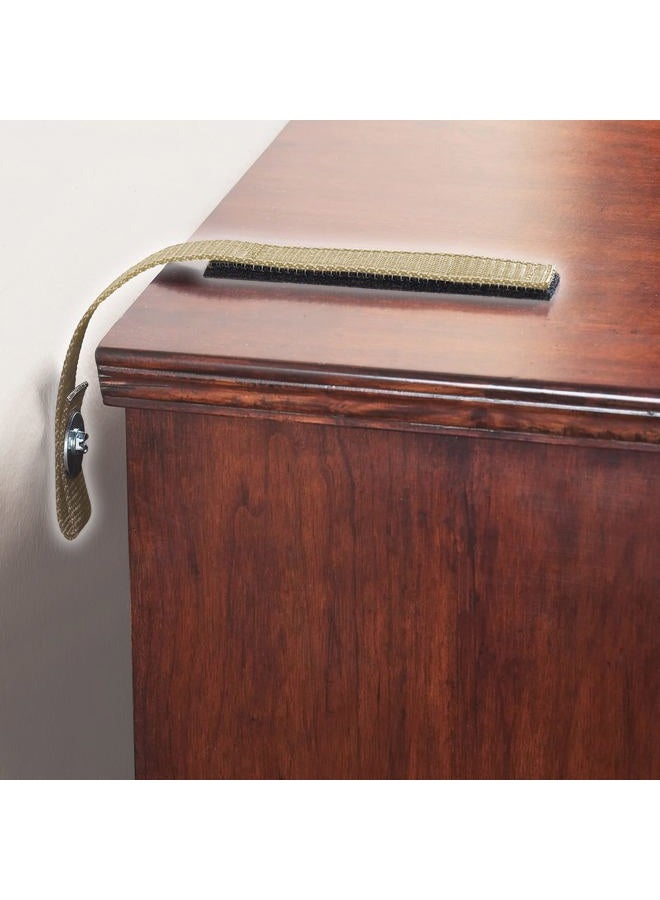 QUAKEHOLD! 4163 15-Inch Furniture Strap Kit, Beige - Image 4