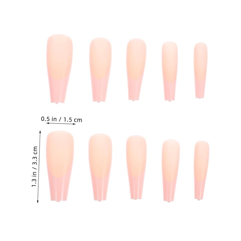 120pcs Press on Nails for Women French False Nail Tips Portable Easy Application Abs Material Manicure Supplies for Birthdays and Proms - Image 2