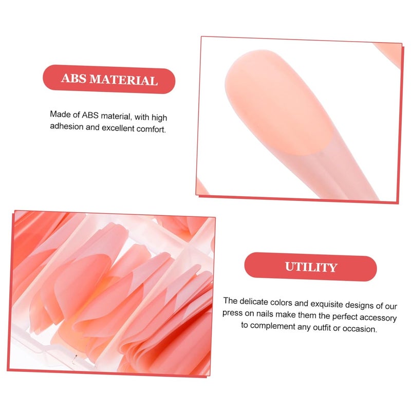 120pcs Press on Nails for Women French False Nail Tips Portable Easy Application Abs Material Manicure Supplies for Birthdays and Proms - Image 3