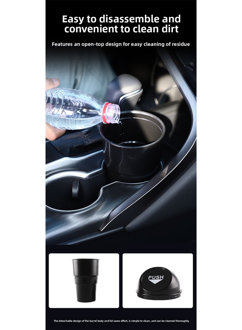 Mini Car Trash Bin Holder – Fits Cup Holder, Leak-Proof, Compact Vehicle Garbage Can - Image 4