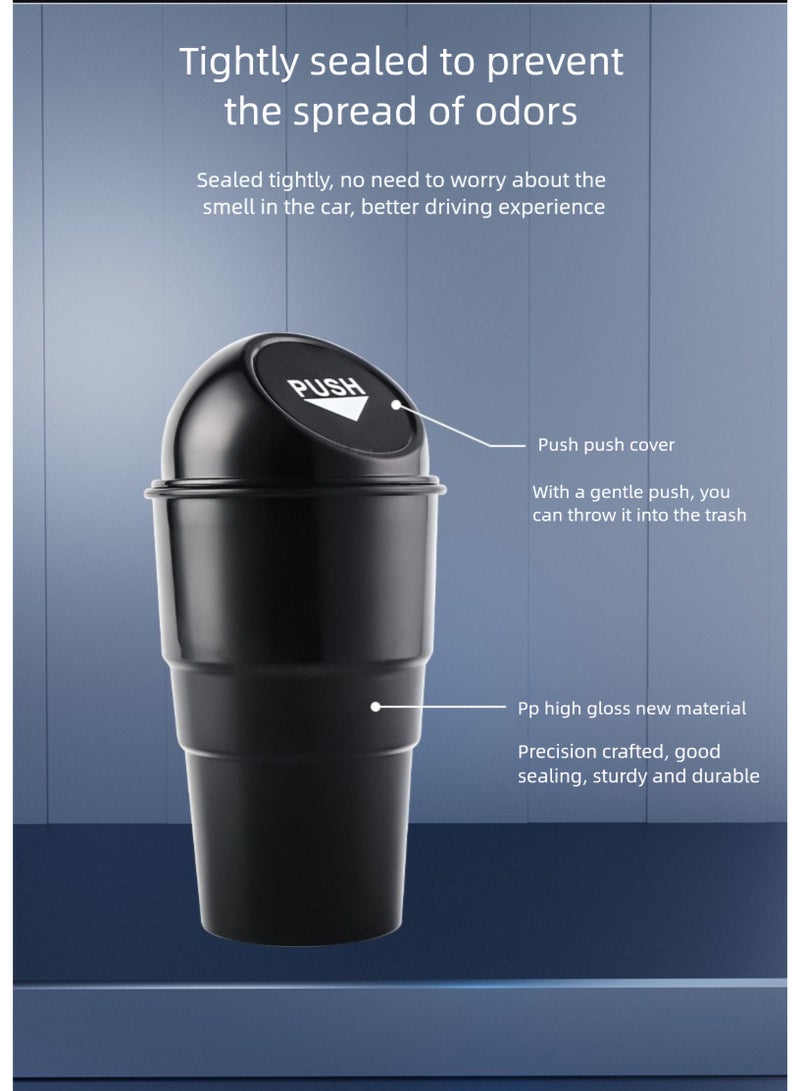 Mini Car Trash Bin Holder – Fits Cup Holder, Leak-Proof, Compact Vehicle Garbage Can - Image 5