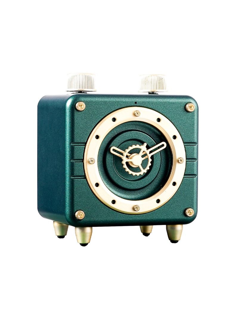 DUNISO Small And Retro Wireless Bluetooth Speaker WIth Creative Clock, Cute Old Fashion Style For Kitchen Desk Bedroom Office Party Outdoor Accessories For iPhone Android - Image 1