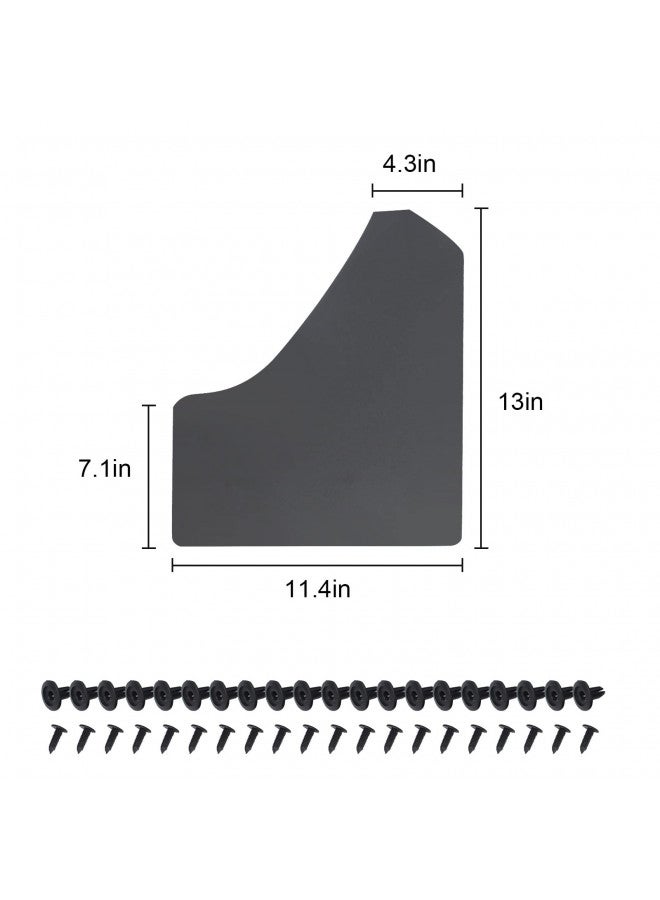 SUNPIE Car Mud Flaps Universal Fit Black Splash Guards (4 Pack) with 20 Pieces 6mm Fastener Rivet Clips - Image 3