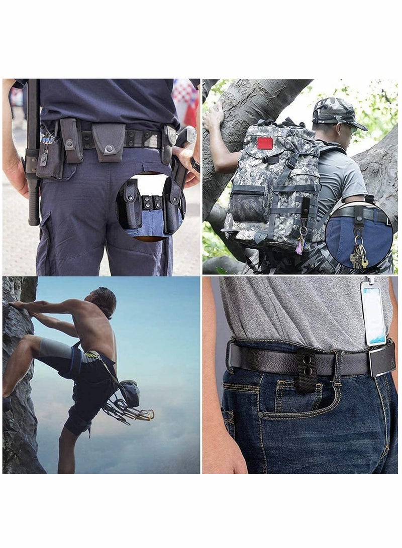 KASTWAVE 8 pieces, Duty Belt Keeper, Belt Holder, Double Snap Belt Keeper, Leather Duty Snap Belt Keeper for Outdoor Sports Camping Police Military Equipment  - Image 5