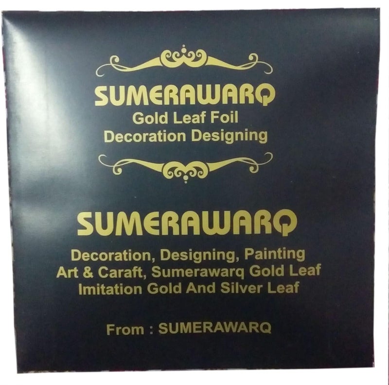 SUMERA WARQ Gold Foil Metallic Foil Paper Sheets Gilding Foil Imitation Leaf for DIY Art Crafts Furniture Decoration (Maroon) - Image 4